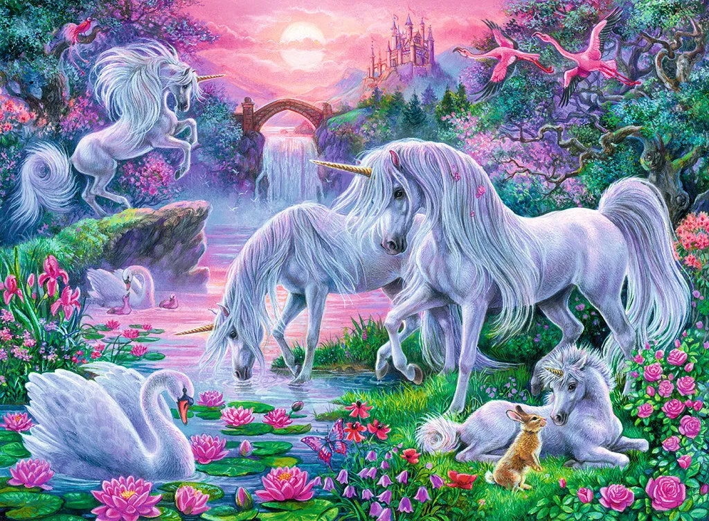 150pc Puzzle - Unicorns in the Sunset Glow