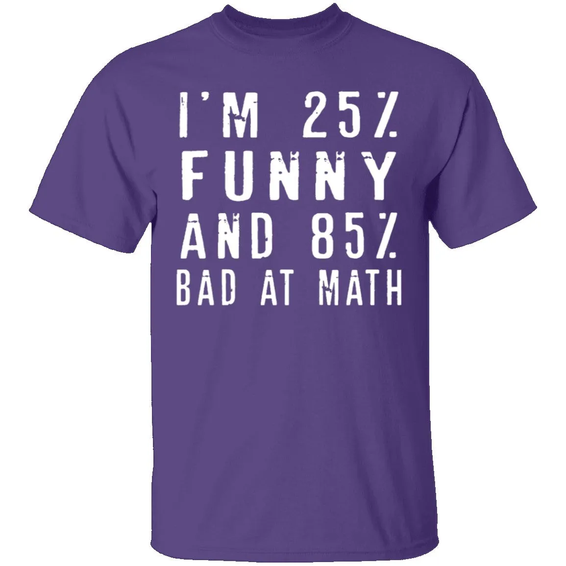 25% Funny 85% Bad At Math T-Shirt