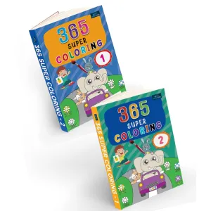 365 Super Coloring Book For Kids ( Set of 2 )