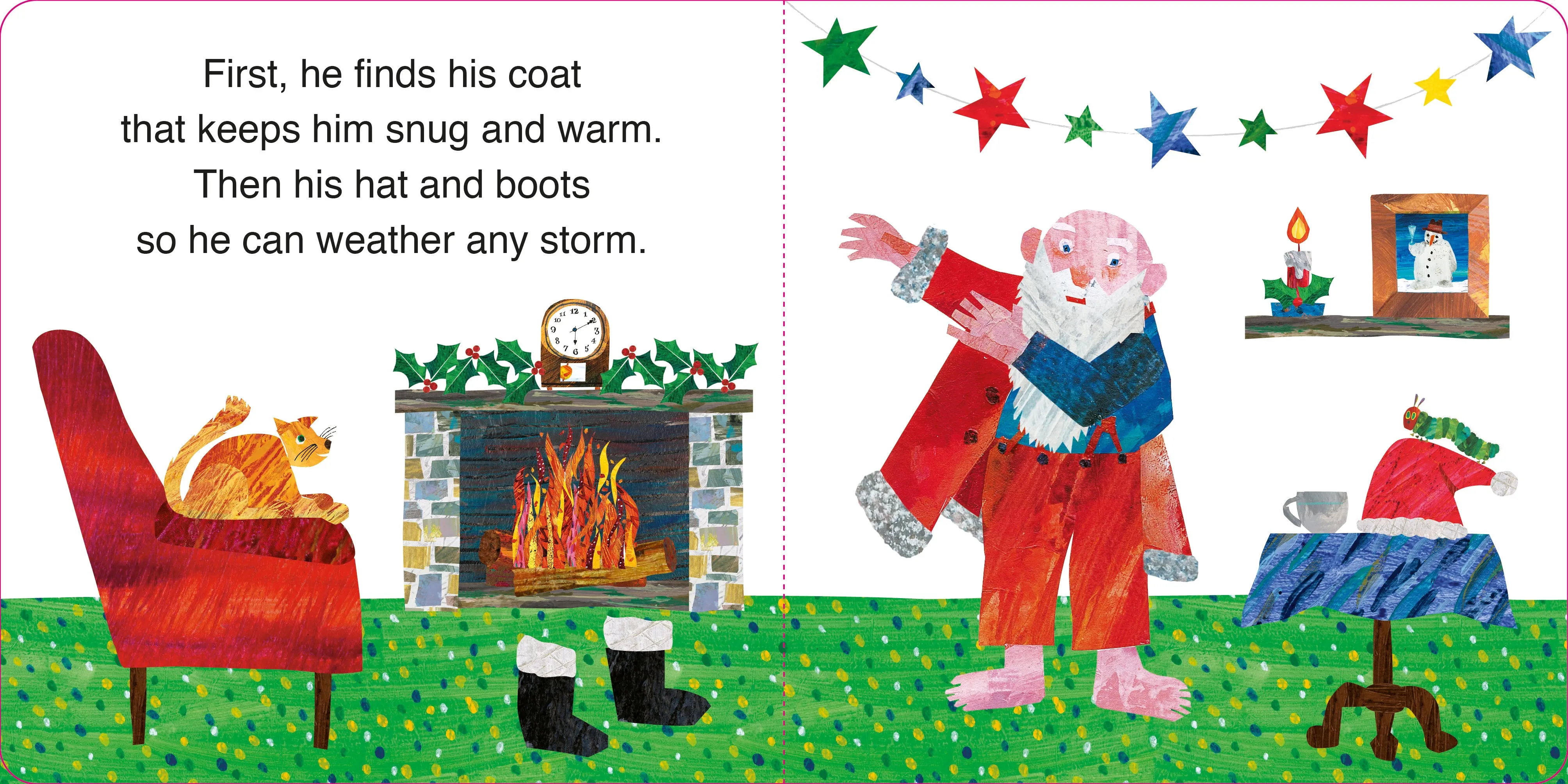 A Very Hungry Caterpillar and Father Christmas Board Book