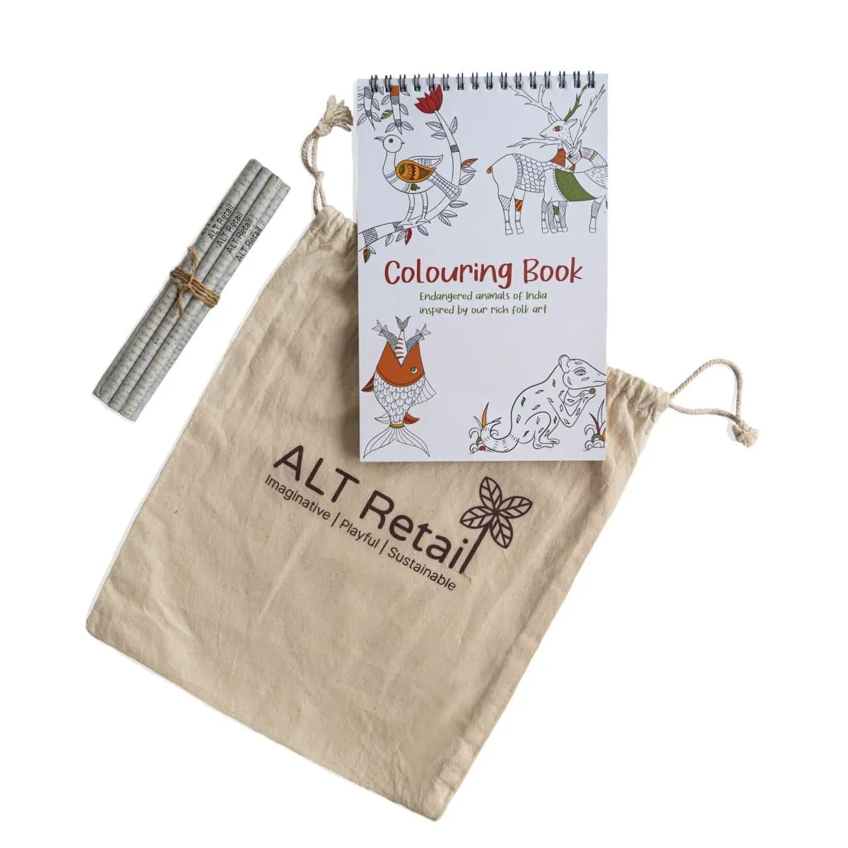 ALT Retail Coloring Book- Endangered Animal Series Based On Indian Art Forms