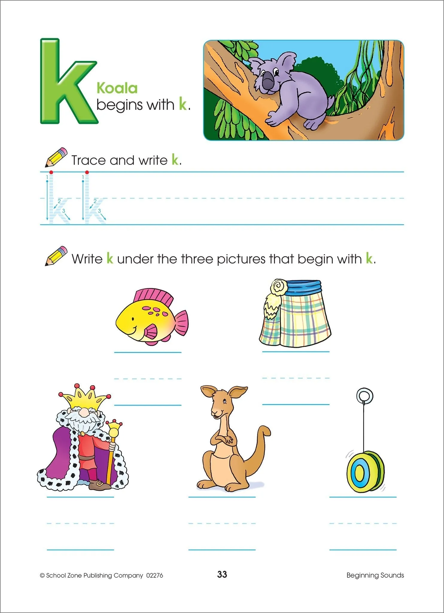 Beginning Sounds Workbook - Ages 3 to 5, Preschool to Kindergarten, Alphabet, Lower & Uppercase Letters, Tracing, and More