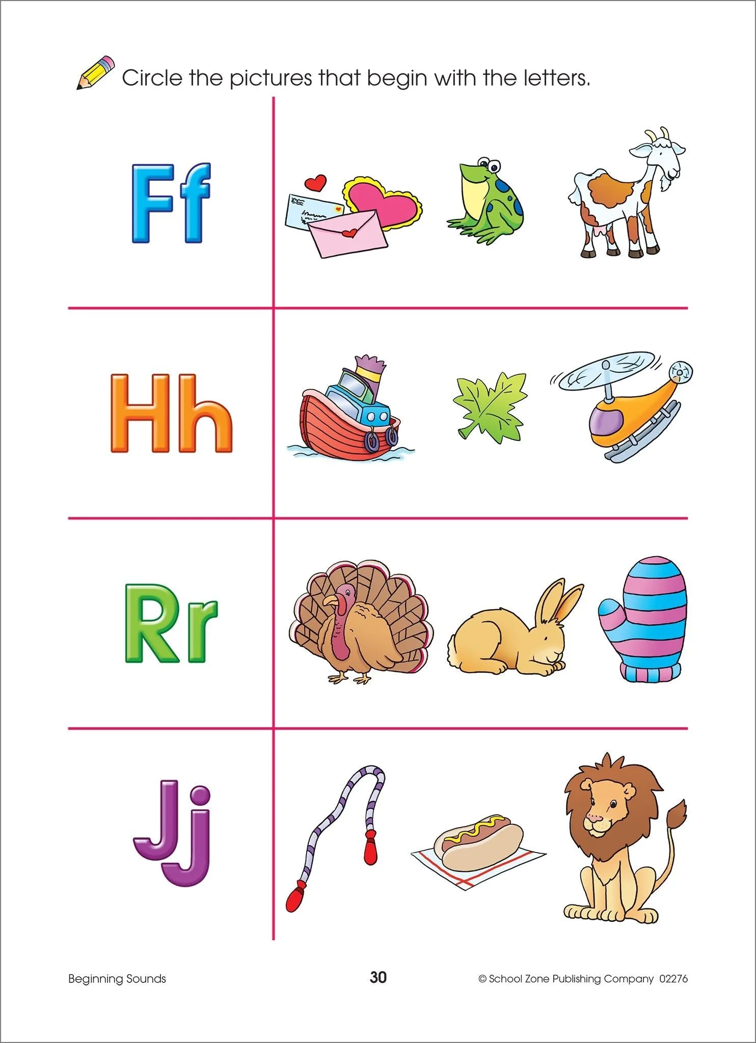 Beginning Sounds Workbook - Ages 3 to 5, Preschool to Kindergarten, Alphabet, Lower & Uppercase Letters, Tracing, and More