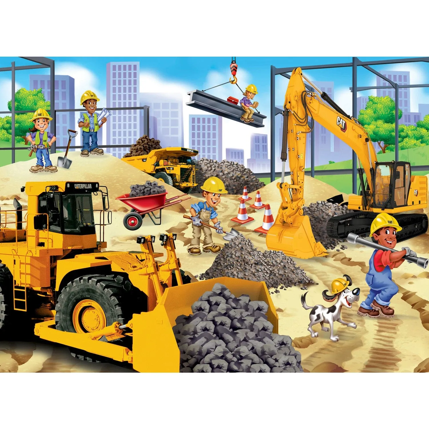 CAT - Building Time 100 Piece Jigsaw Puzzle