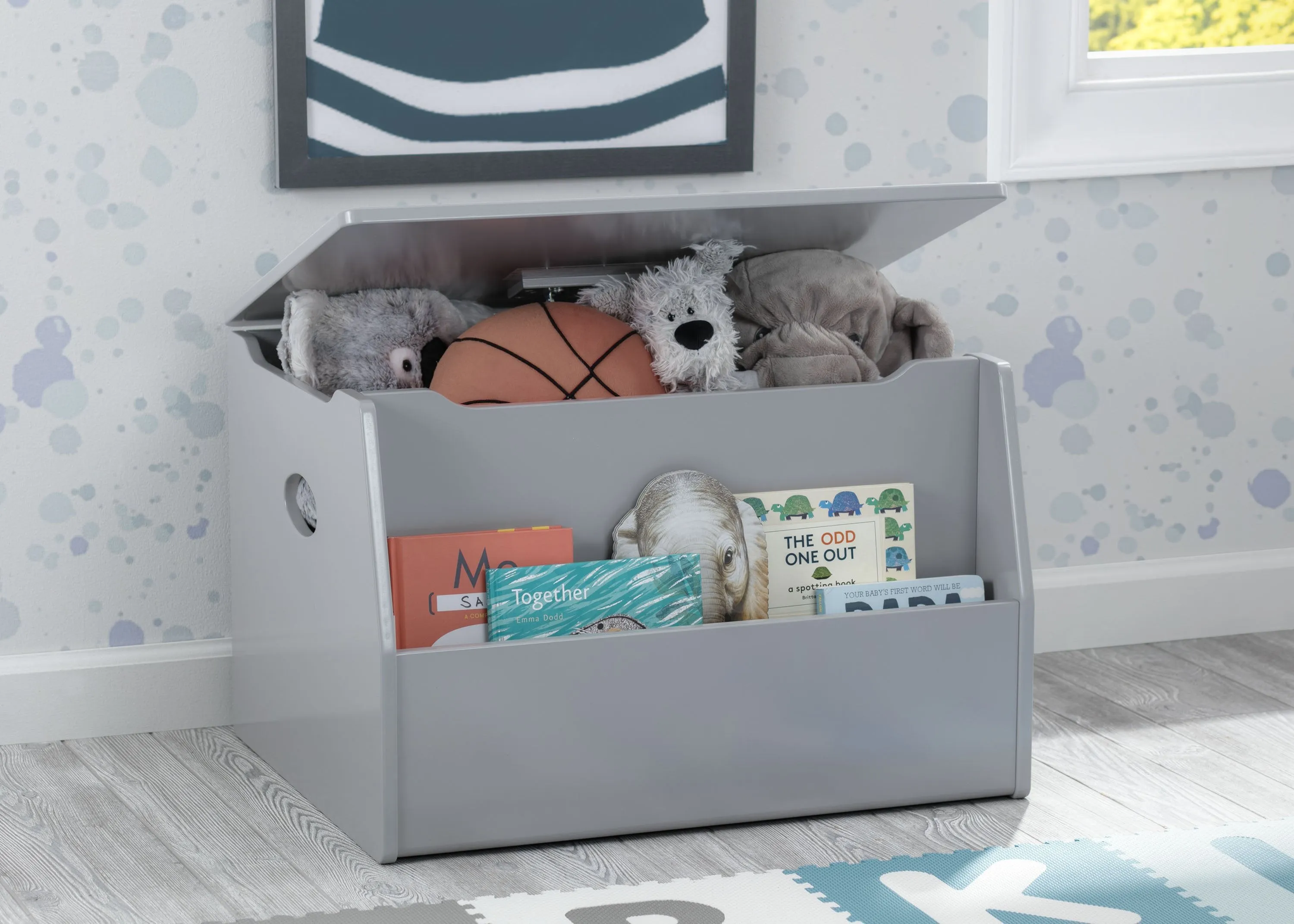 Classic Toy Box with Book Storage