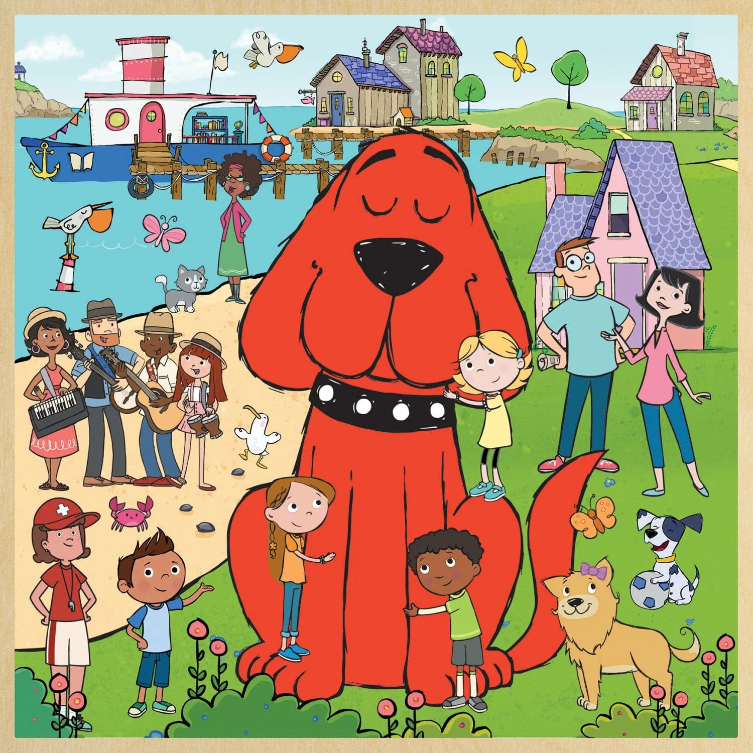 Clifford The Big Red Dog  48 Piece Wood Jigsaw Puzzle