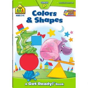 Colors & Shapes preschool and kindergarten Workbook With Triangles, rectangles, Tracing, Patterns, circles, and more!