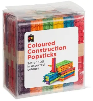 Construction Popsticks Coloured Packet - 300 pieces