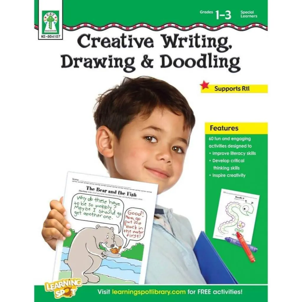 Creative Writing, Drawing, & Doodling Resource Book Grade 1-3