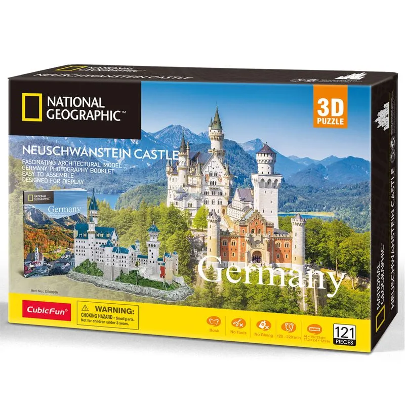 Cubic Fun National Geographic 3D Puzzle Neuschwanstein Castle Germany