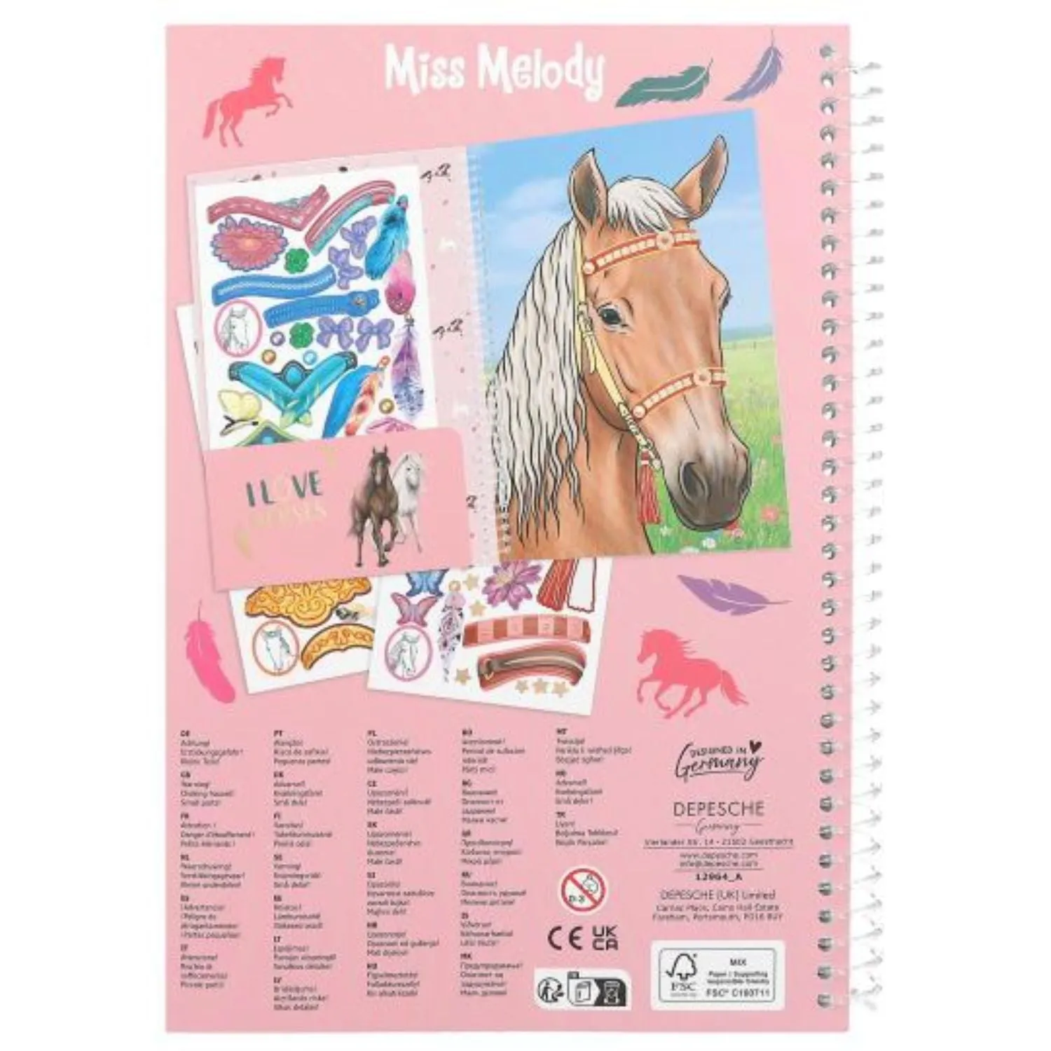 Depesche Miss Melody Create Your Own Horses Blaze Colouring Book