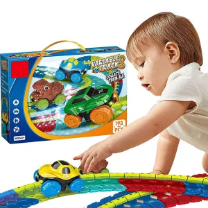 Dinosaur Car Race Tracks Toy for Kids