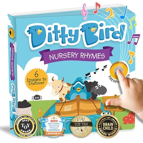 Ditty Bird Musical Books for Toddlers | Fun Children's Nursery Rhyme Book | Old Macdonald’s Farm Book with Sound | Interactive Toddler Books For 1 Year Old to 3 Year Olds | Sturdy Baby Sound Books