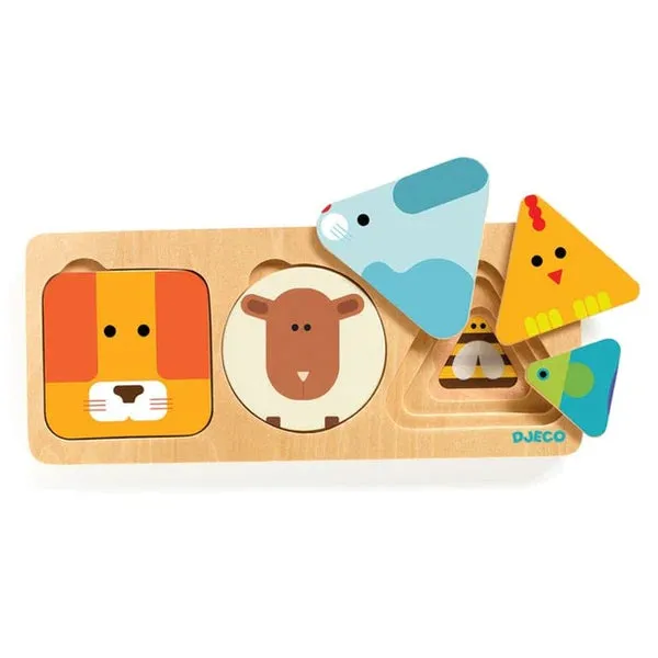 Djeco AnimaBasic Wooden Puzzle