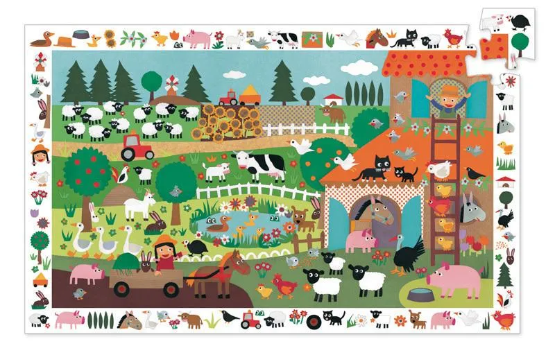 Djeco | Observation Puzzle - Farm