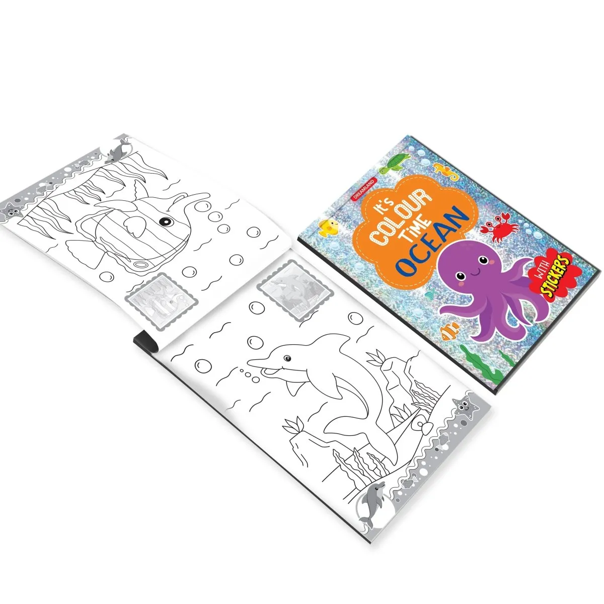 Dreamland Publications Ocean- It's Colour Time With Stickers