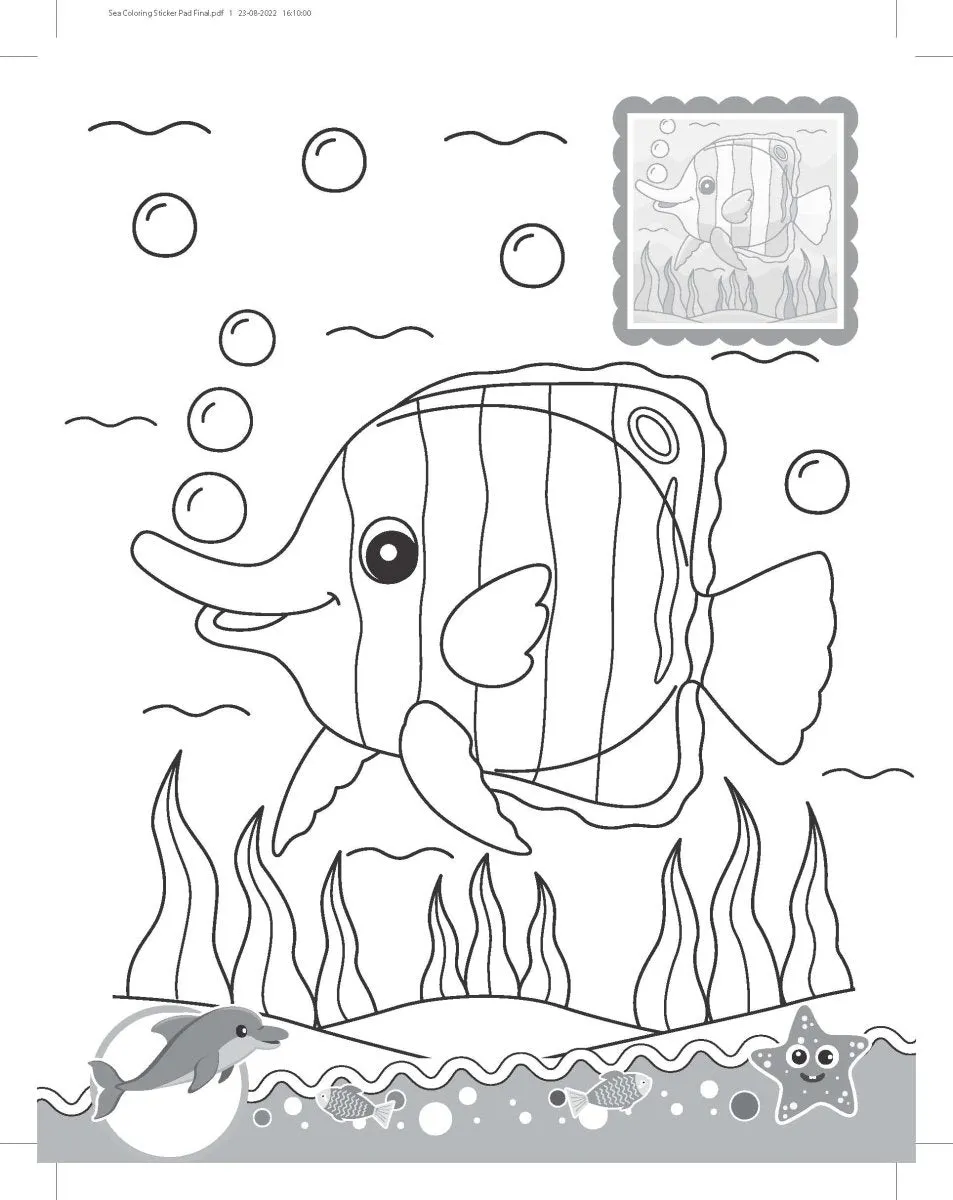 Dreamland Publications Ocean- It's Colour Time With Stickers