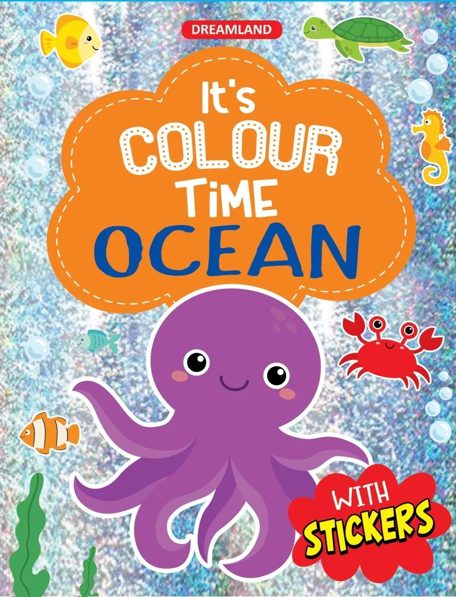 Dreamland Publications Ocean- It's Colour Time With Stickers