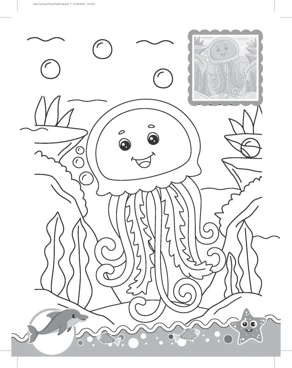 Dreamland Publications Ocean- It's Colour Time With Stickers