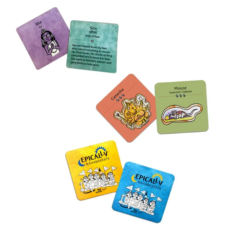 Epically Ramayana, Epically Mahabharata & Epically Vahana Memory Matching Game - Set of 3 Games