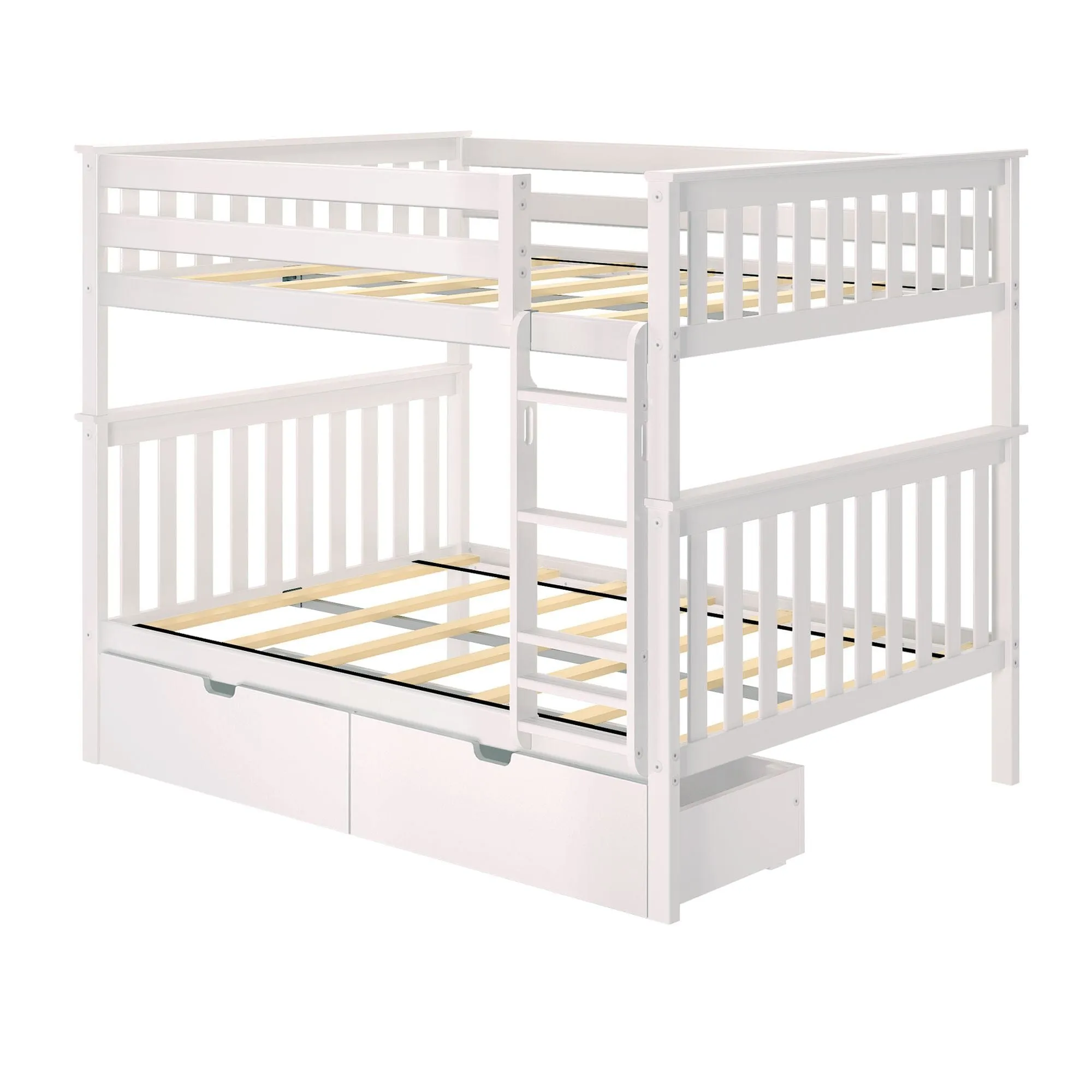 Full Over Full Bunk Bed With Storage Drawers