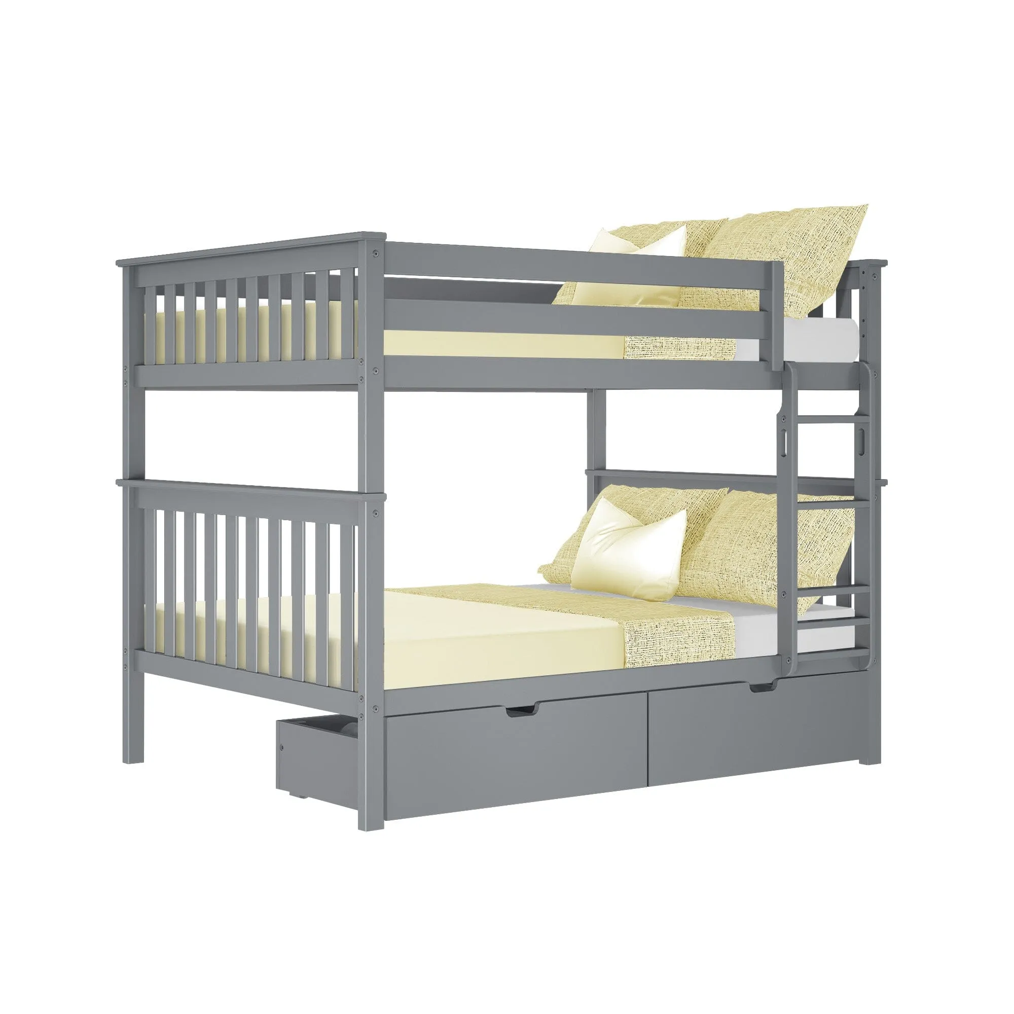 Full Over Full Bunk Bed With Storage Drawers