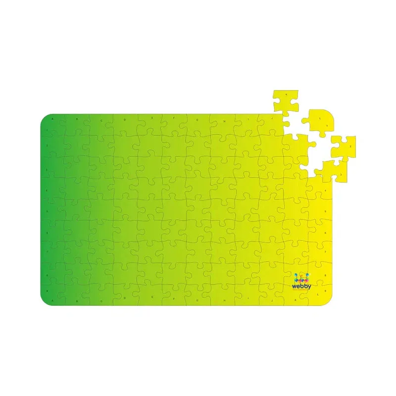 Gradient green yellow Puzzle Wooden Jigsaw Puzzle, 108 Pieces