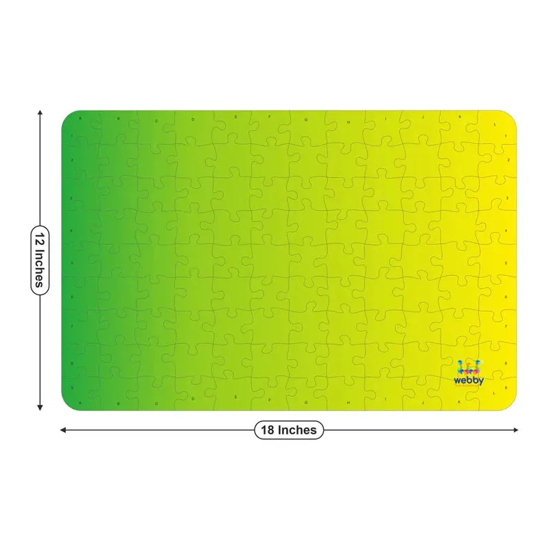 Gradient green yellow Puzzle Wooden Jigsaw Puzzle, 108 Pieces