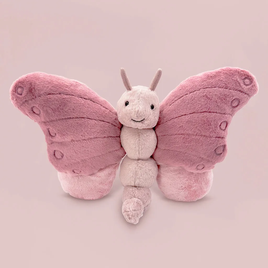 Jellycat Beatrice Butterfly Soft Toy and Wild Garden Book Gift Set