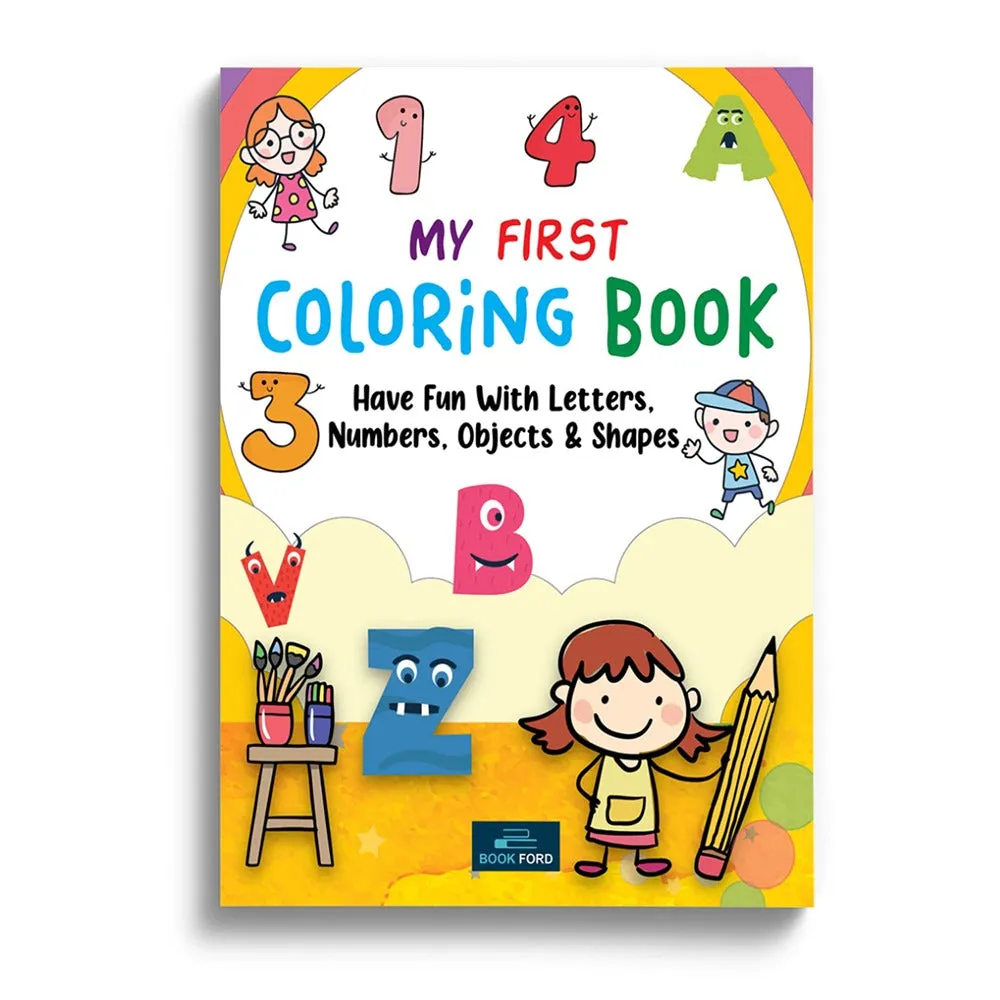 Jumbo Coloring Book For Kids, My First Coloring Book With 64 Pages ( Set of 2 ) - Fun, Educational, Colorful Imagery, Engaging Activities, and Hours of Entertainment