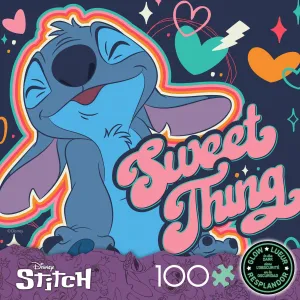 Disney Stitch Sweet Thing Deluxe Glow-in-the-Dark Puzzle - 100 Pieces