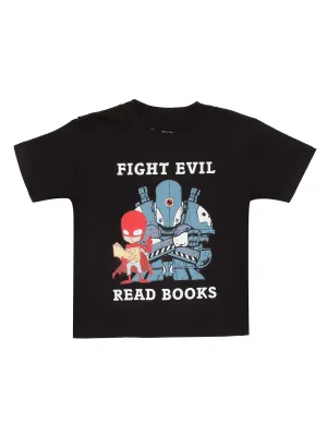 Kids' Fight Evil, Read Books T-Shirt