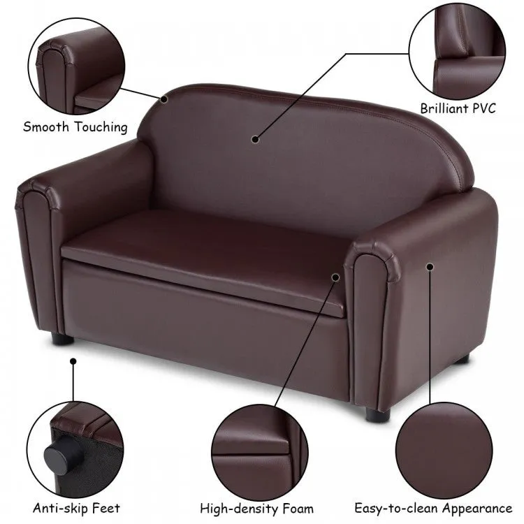 Kids Sofa Armrest Chair with Storage Function