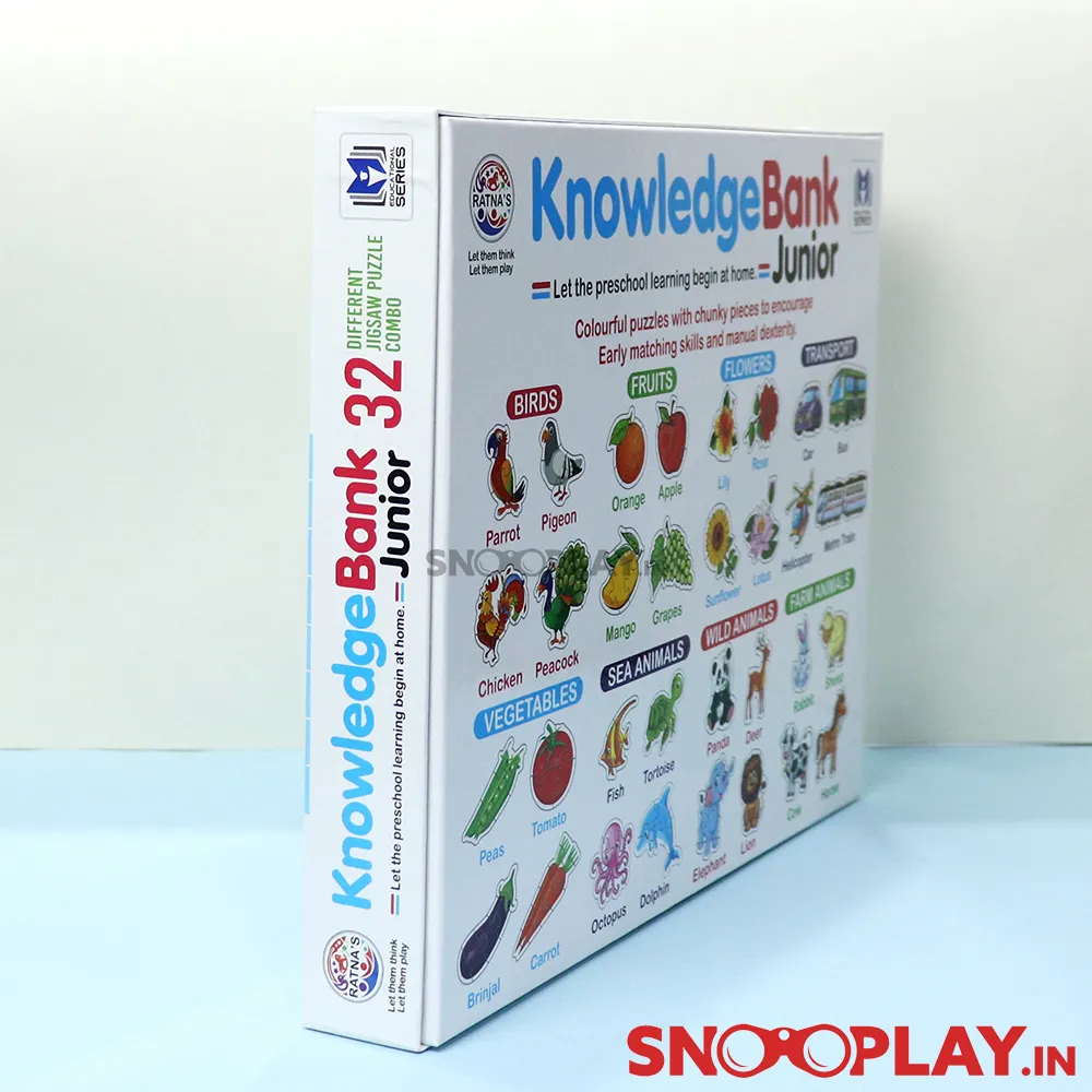 Knowledge Bank Junior (32 Different Puzzle Combinations) - Educational Game For Kids