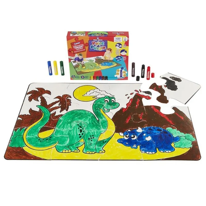 Little Brian Paint Sticks Paint A Puzzle Dinosaur World