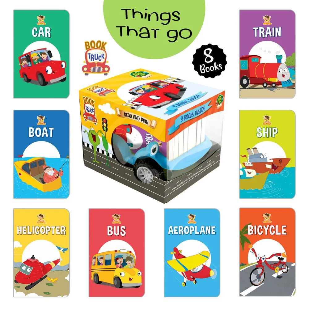 Majestic Book Club Things That Go: Book Truck (Set of 8)