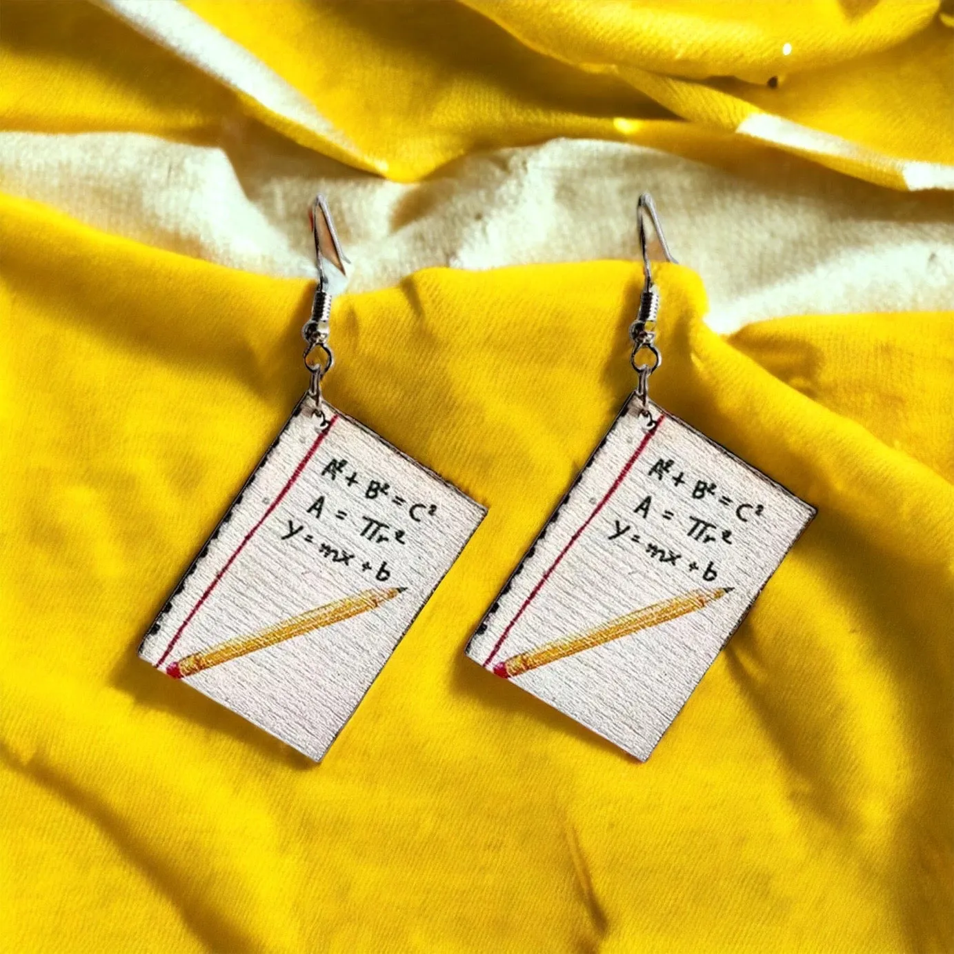 Math Teacher Earrings - Handmade Jewelry, Back to School, Teacher Gift, Math Tutor, Handmade Earrings, New Teacher Gift, Appreciation Gift Inactive