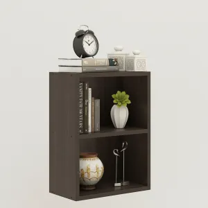 Matrix Bookshelf / Storage Shelves / Bed Side Table (2-Tier, Classic Wenge)