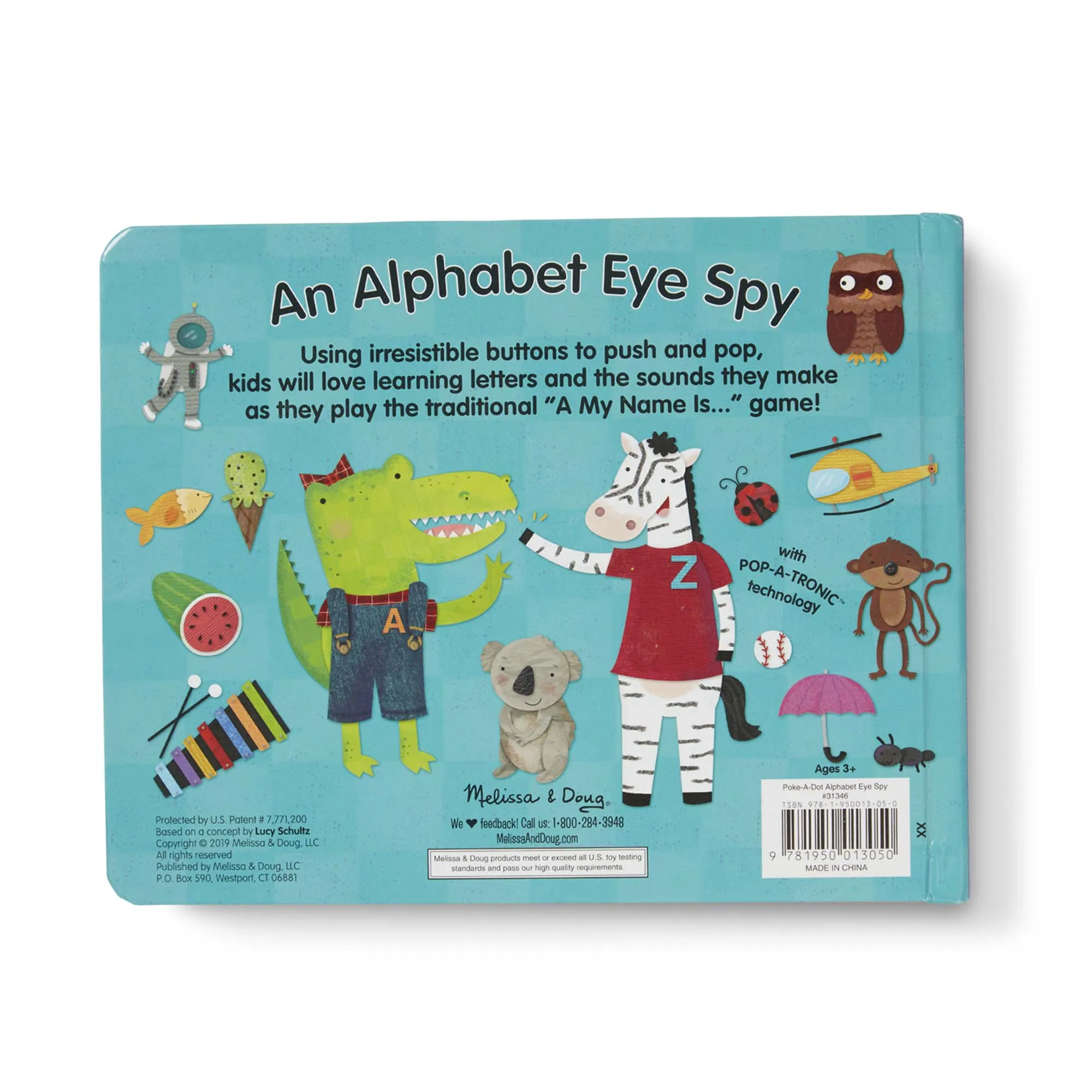 Melissa & Doug Children's Book - Poke-a-Dot: An Alphabet Eye Spy (Board Book with Buttons to Pop) - FSC Certified