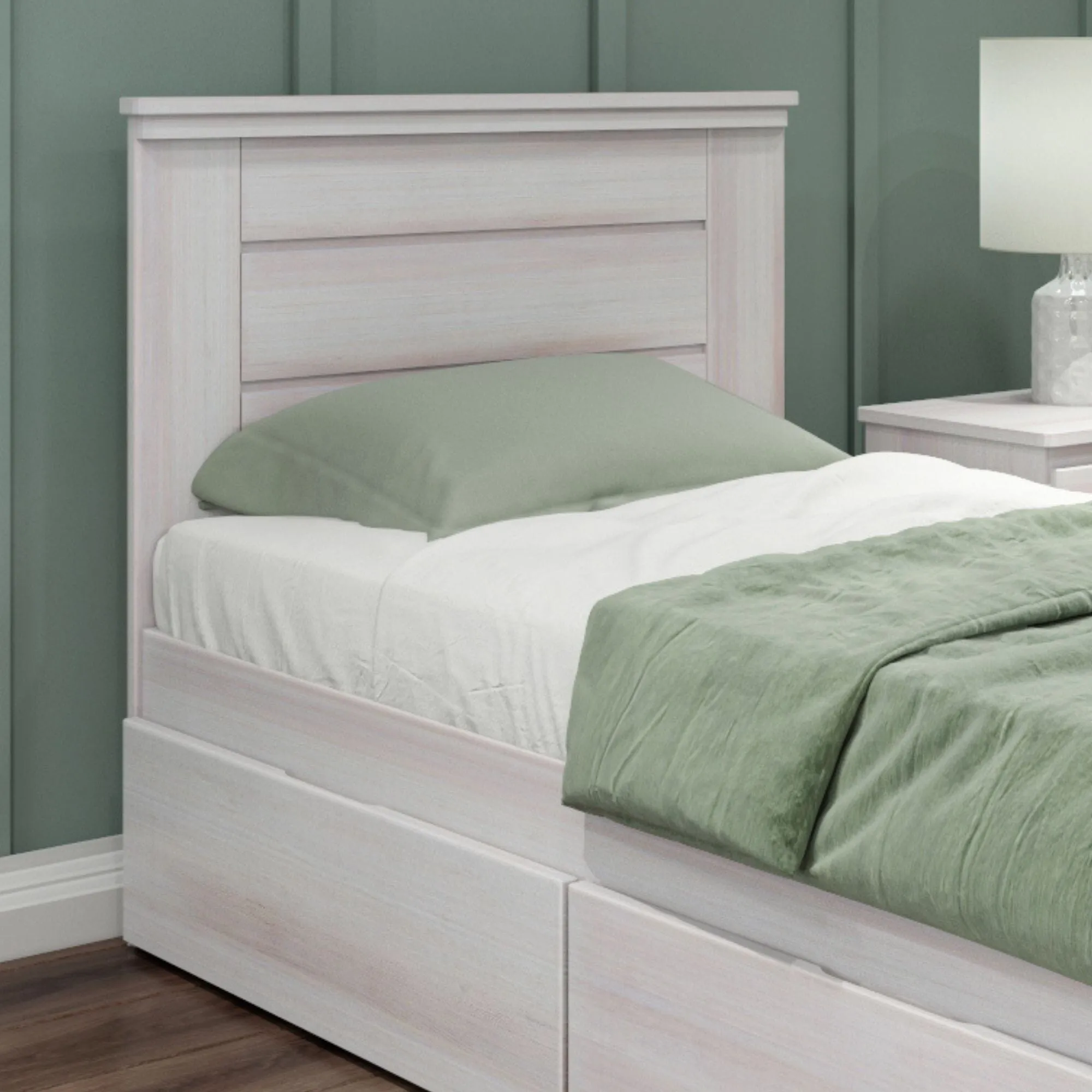 Modern Farmhouse Twin Panel Bed With Storage Drawers