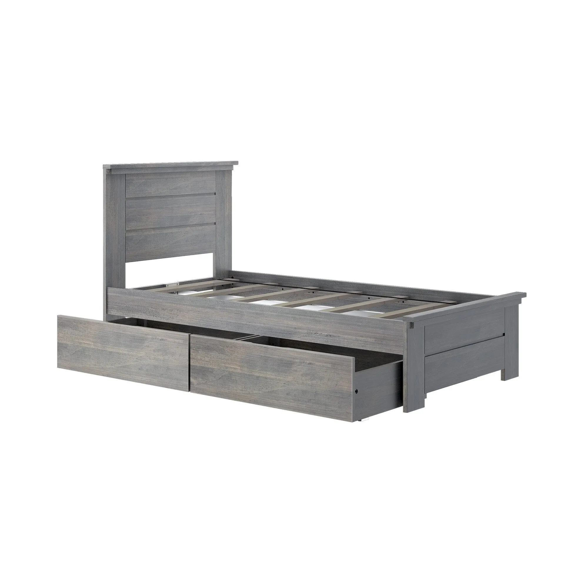 Modern Farmhouse Twin Panel Bed With Storage Drawers