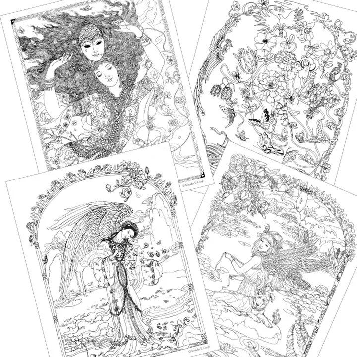 Myth & Magic Coloring Book by Kinuko Craft