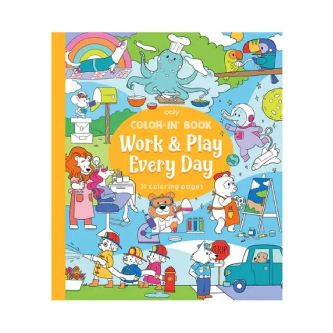 ooly color-in' book - work & play every day