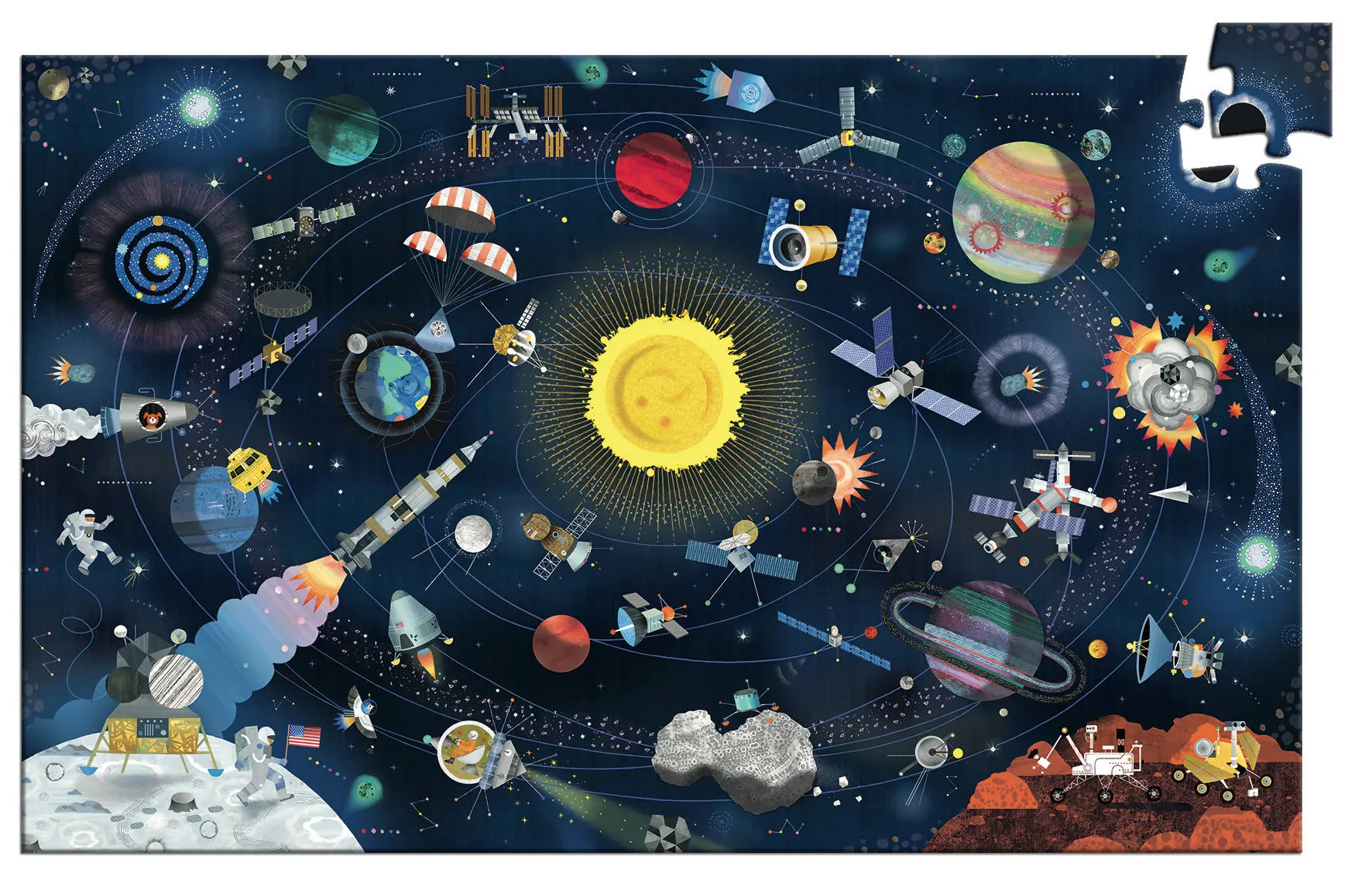 Space  booklet observation puzzle - Djeco