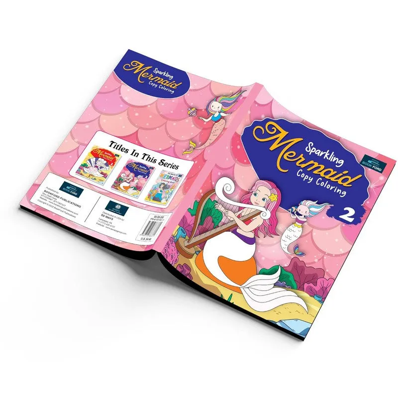 Sparkling Mermaid Copy Coloring Book - Set Of 2 Books For Kids