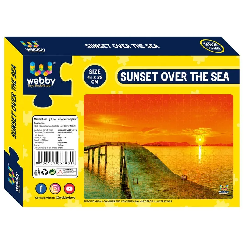 Sunset Over the Sea Cardboard Jigsaw Puzzle, 252 pieces