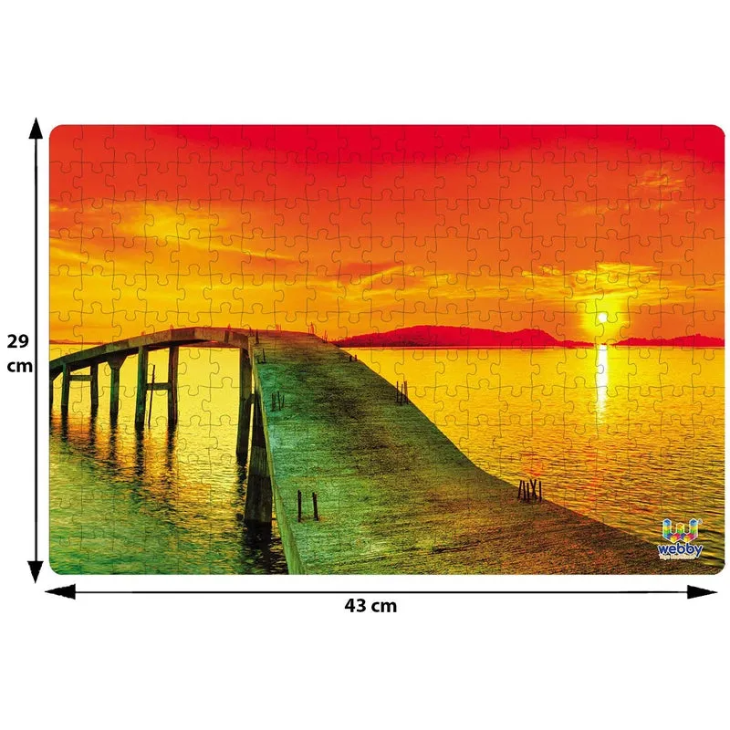 Sunset Over the Sea Cardboard Jigsaw Puzzle, 252 pieces