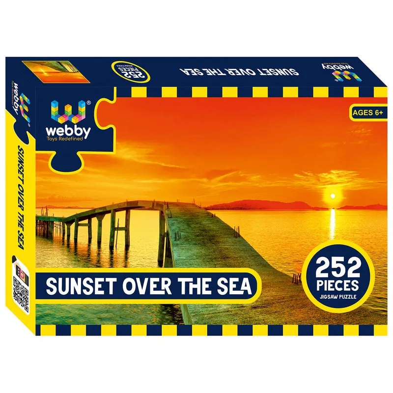 Sunset Over the Sea Cardboard Jigsaw Puzzle, 252 pieces