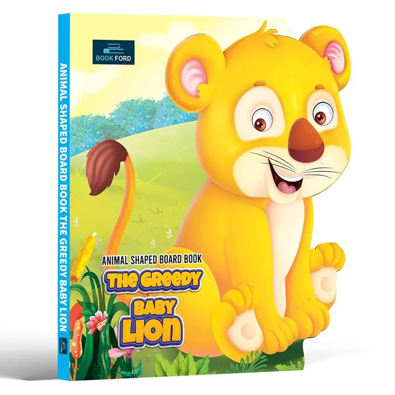 The Greedy Baby Lion Animal Shaped Story Board Book - Engaging and Educational Stories for Kids