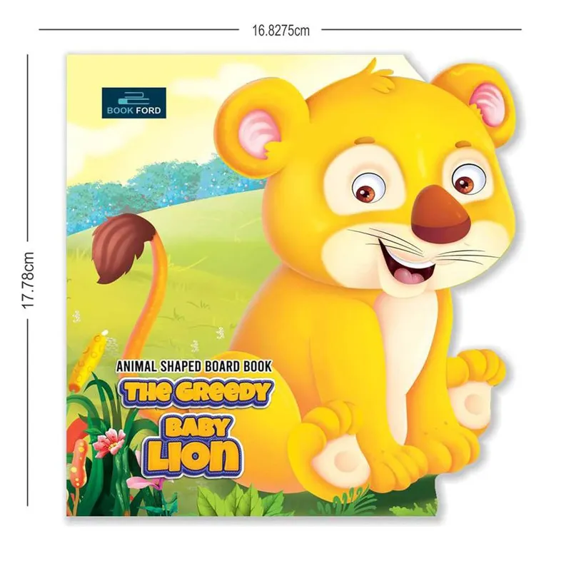 The Greedy Baby Lion Animal Shaped Story Board Book - Engaging and Educational Stories for Kids